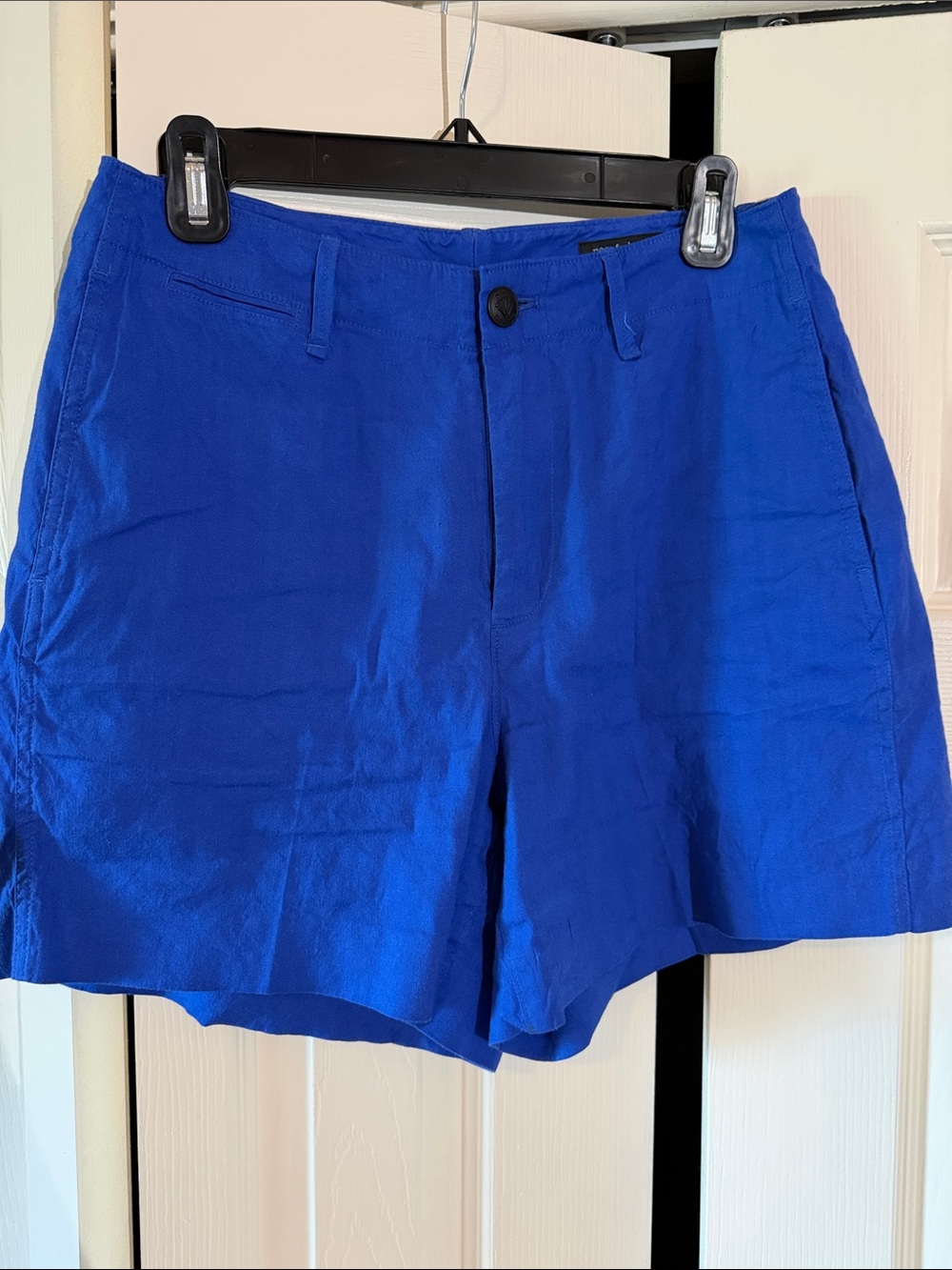 rag & bone Electric Blue Cotton Bermuda Shorts 4” inseam